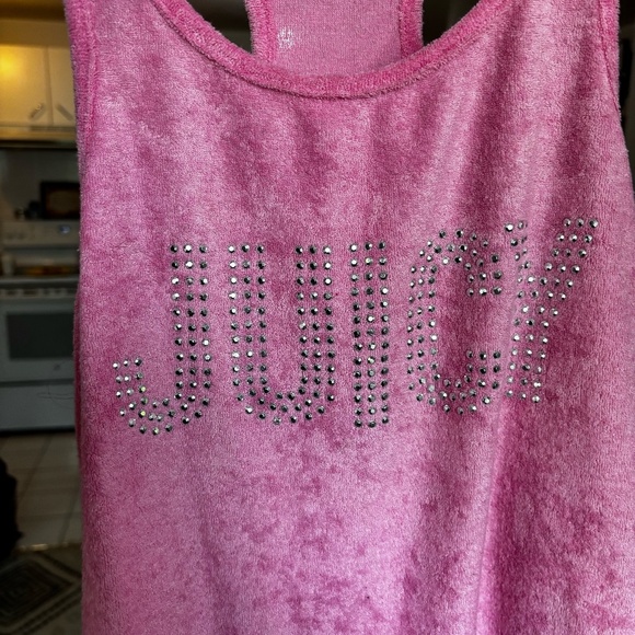 Juicy Couture 90s Terry cloth towel material Tank top - Picture 6 of 6